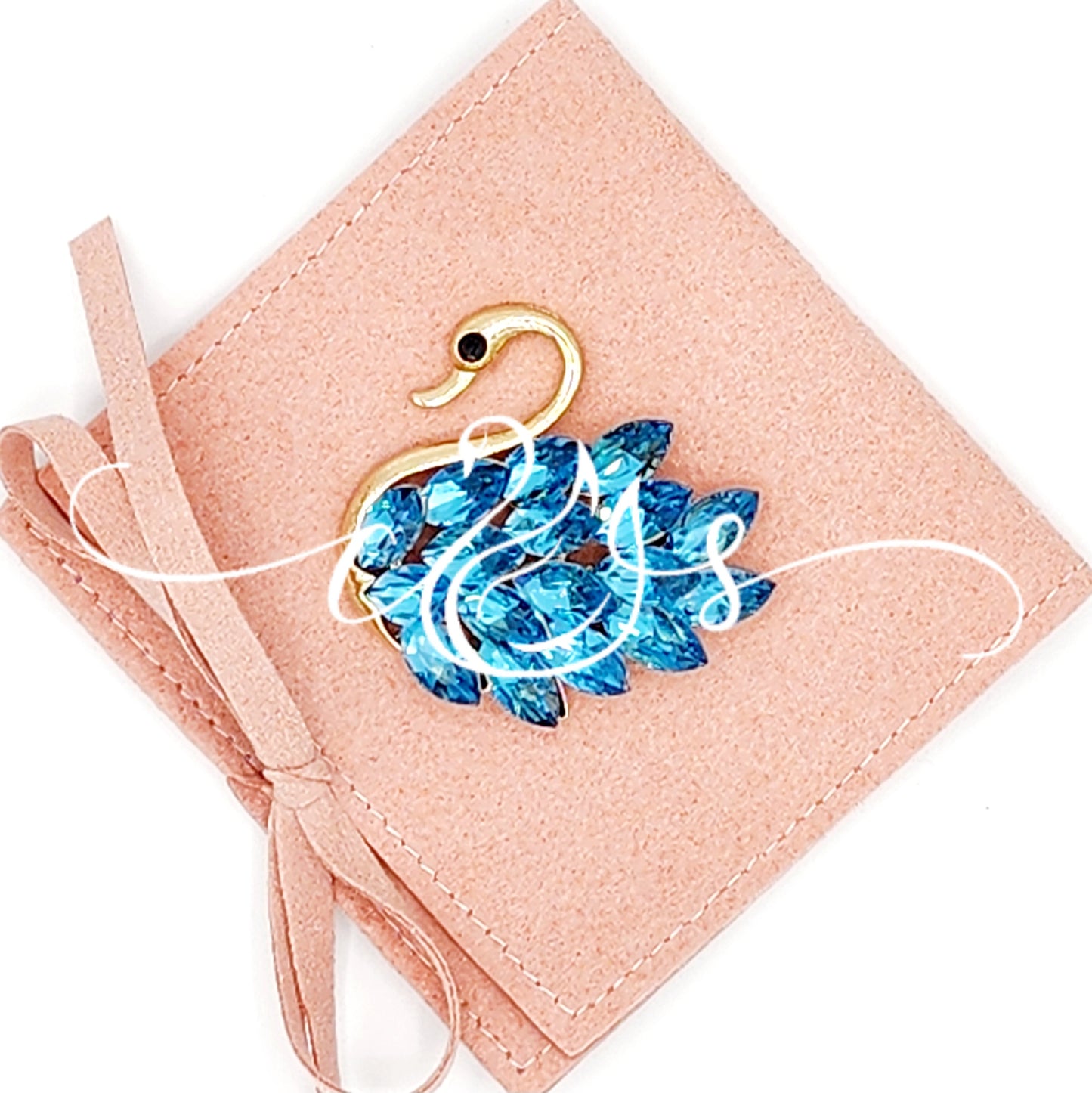 Aqua Blue Swan Magnet