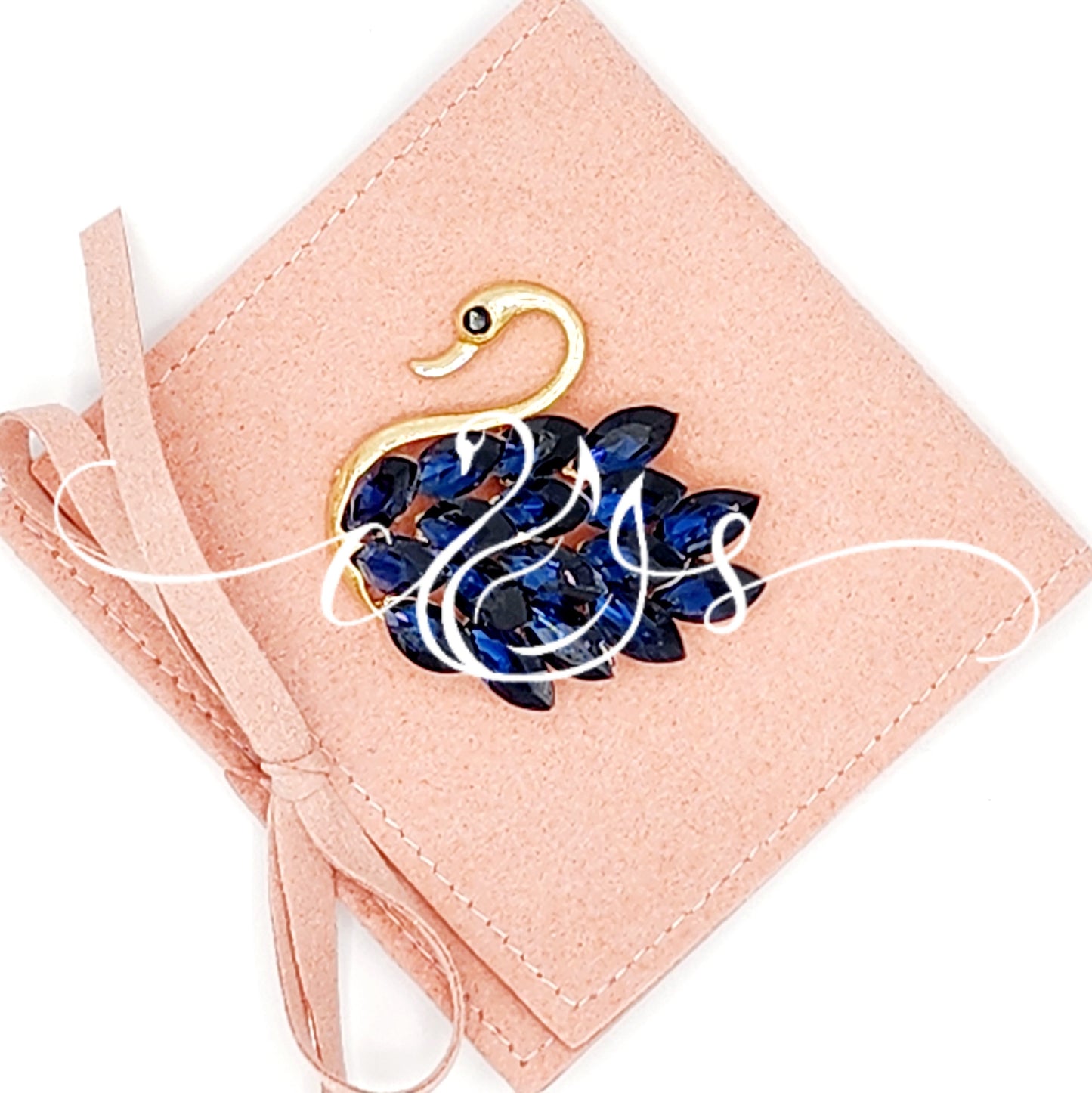 Deep Sapphire Swan Magnet