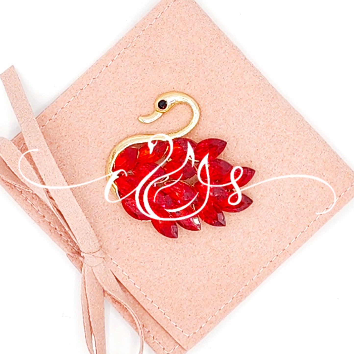 Ruby Red Swan Magnet